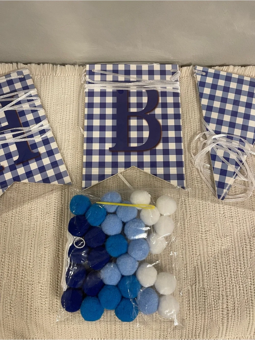 NEW Happy Birthday Banner and Pompom Garland Blue 🌺